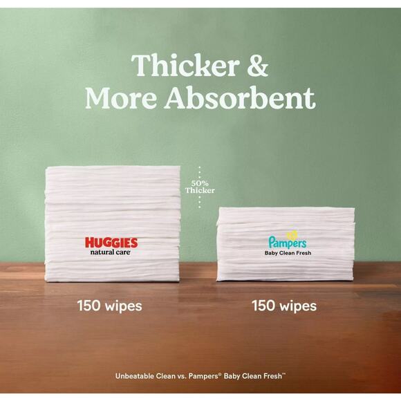Huggies Natural Care Sensitive Baby Wipes, Unscented, 10 Pack, 560 Total Ct - Picture 5 of 8
